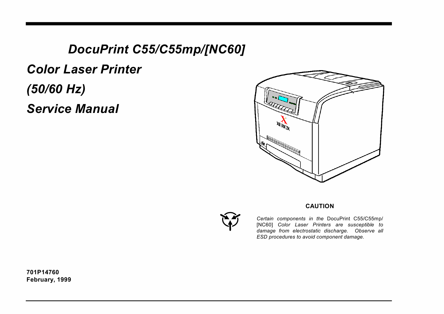 Xerox DocuPrint C55 C44mp NC60 Parts List and Service Manual-1
